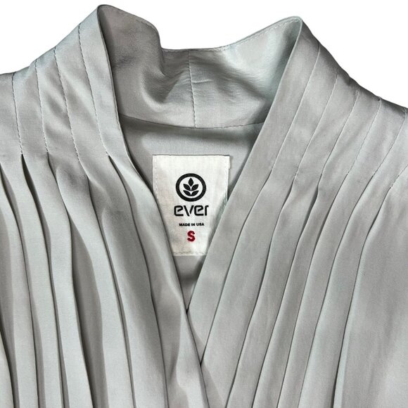Ever Women's 100% Silk Wrap Front Romper Light Gray Size Small Rare NWT - Picture 8 of 16